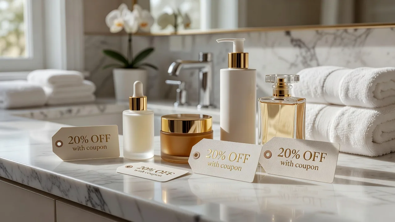 Beauty products and cosmetics with discounts